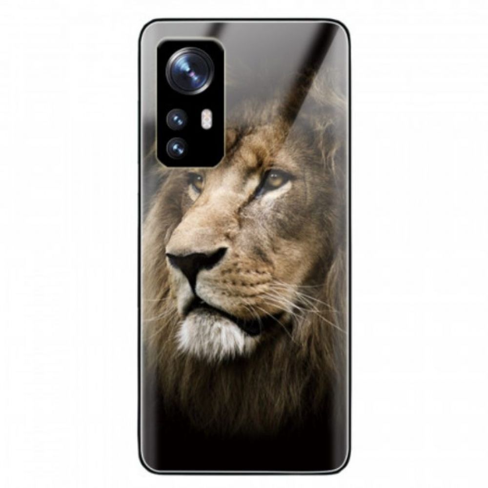 Hoesje voor Xiaomi 12 / 12X Leeuwenkop Van Gehard Glas