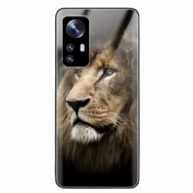 Hoesje voor Xiaomi 12 / 12X Leeuwenkop Van Gehard Glas