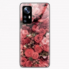 Hoesje voor Xiaomi 12 / 12X Rose Bloemen Gehard Glas