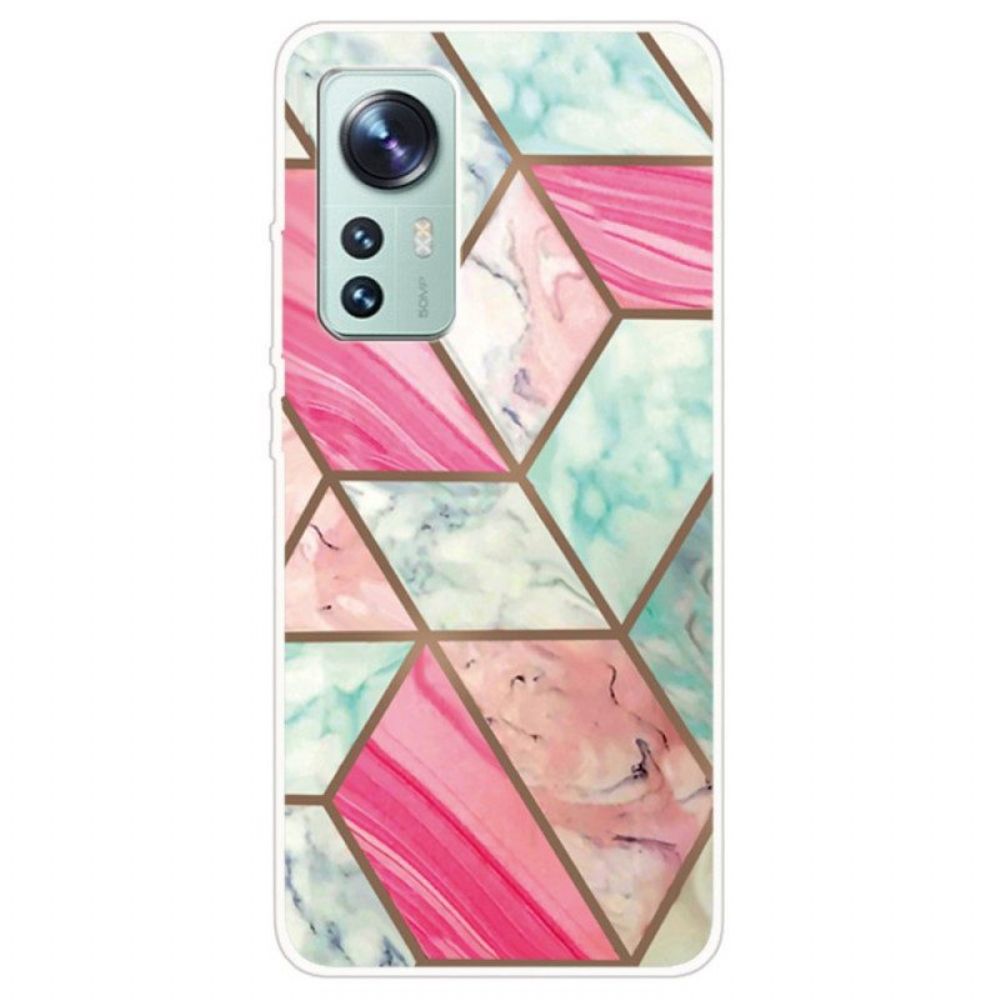 Hoesje voor Xiaomi 12 / 12X Variabel Geometrisch Marmer