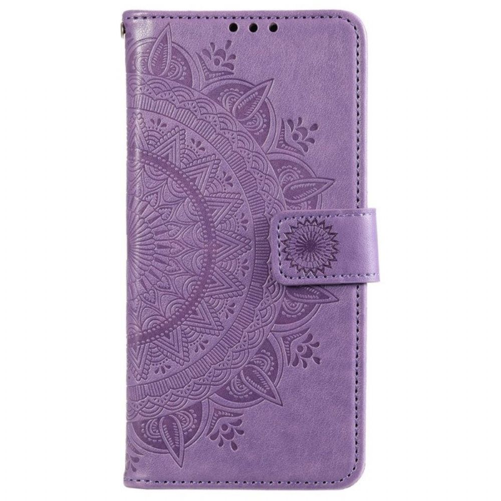 Leren Hoesje voor Xiaomi 12 / 12X Zon Mandala