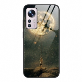 Telefoonhoesje voor Xiaomi 12 / 12X Moon Man Gehard Glas