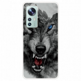 Telefoonhoesje voor Xiaomi 12 / 12X Siliconen Wilde Wolf