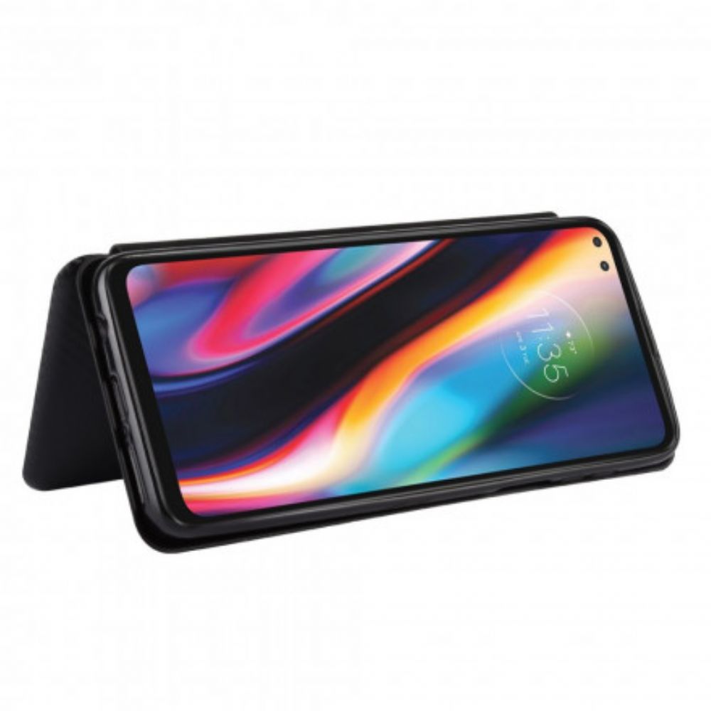 Bescherming Hoesje voor Moto G 5G Plus Folio-hoesje Silicone Koolstof