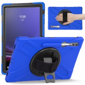 Hoesje Samsung Galaxy Tab S9 Ultra Drievoudige Beschermingsband En Steun Bescherming Hoesje