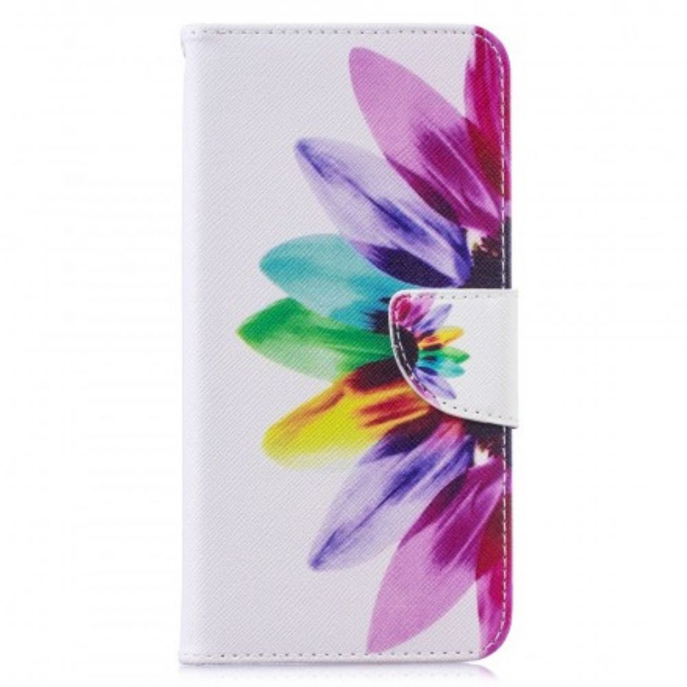 Folio-hoesje voor Huawei Y7 2019 Aquarel Bloem