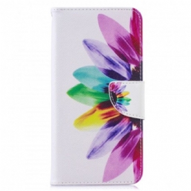 Folio-hoesje voor Huawei Y7 2019 Aquarel Bloem