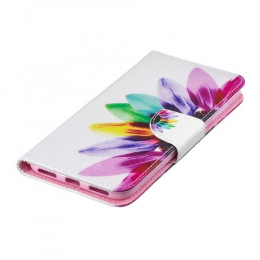 Folio-hoesje voor Huawei Y7 2019 Aquarel Bloem