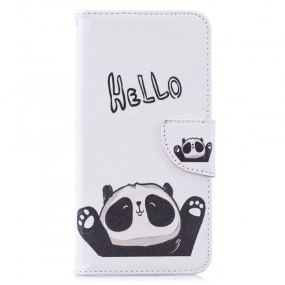 Folio-hoesje voor Huawei Y7 2019 Hallo Panda