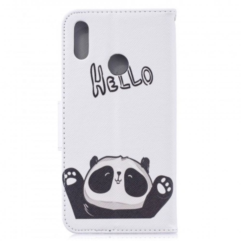 Folio-hoesje voor Huawei Y7 2019 Hallo Panda