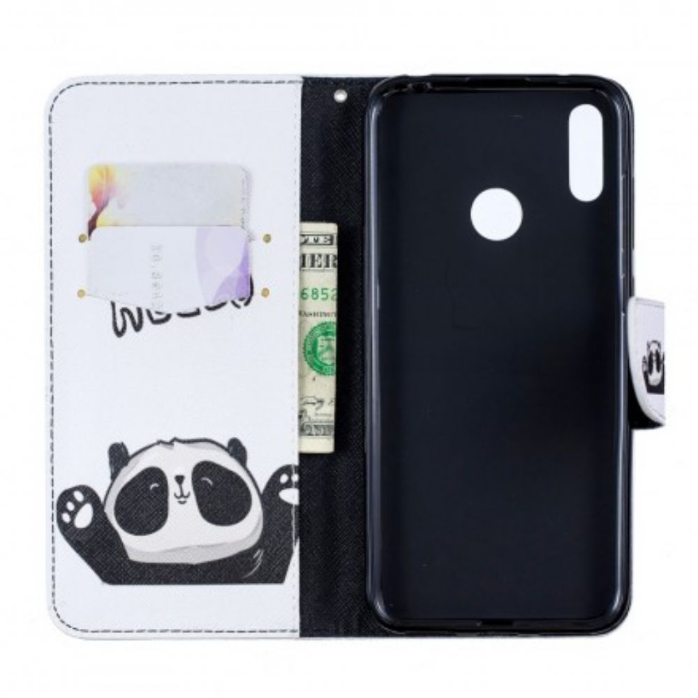 Folio-hoesje voor Huawei Y7 2019 Hallo Panda