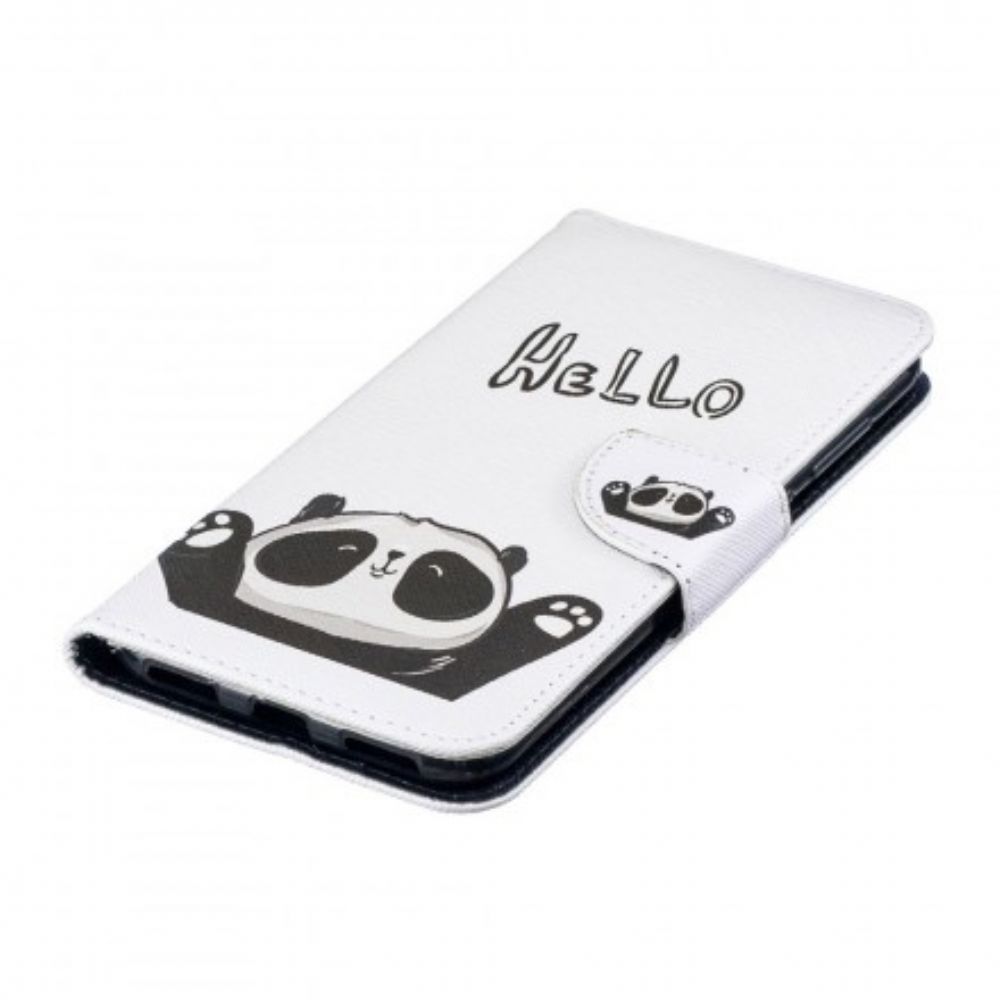 Folio-hoesje voor Huawei Y7 2019 Hallo Panda