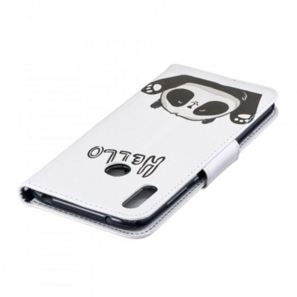 Folio-hoesje voor Huawei Y7 2019 Hallo Panda