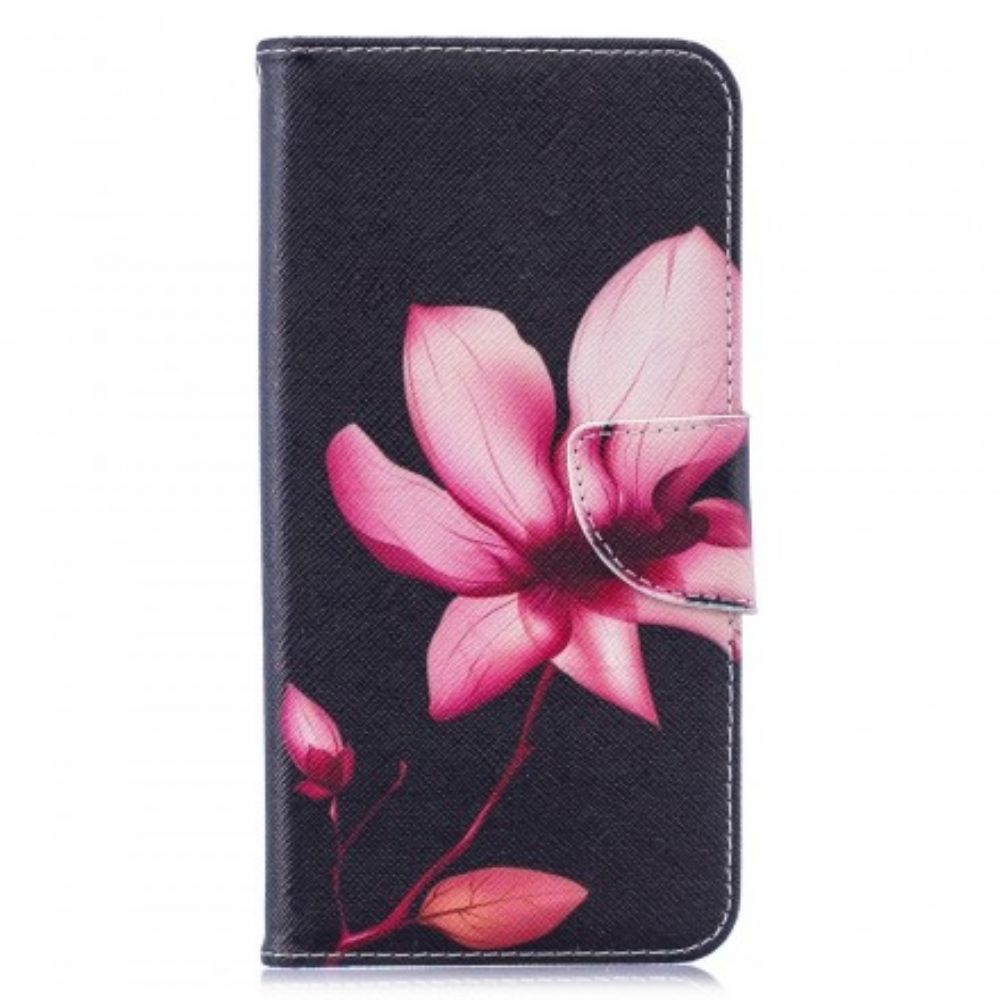 Folio-hoesje voor Huawei Y7 2019 Roze Bloem