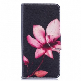 Folio-hoesje voor Huawei Y7 2019 Roze Bloem