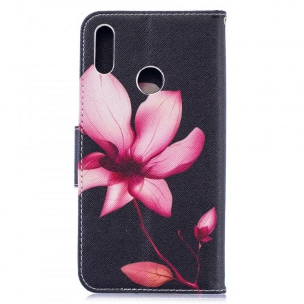 Folio-hoesje voor Huawei Y7 2019 Roze Bloem