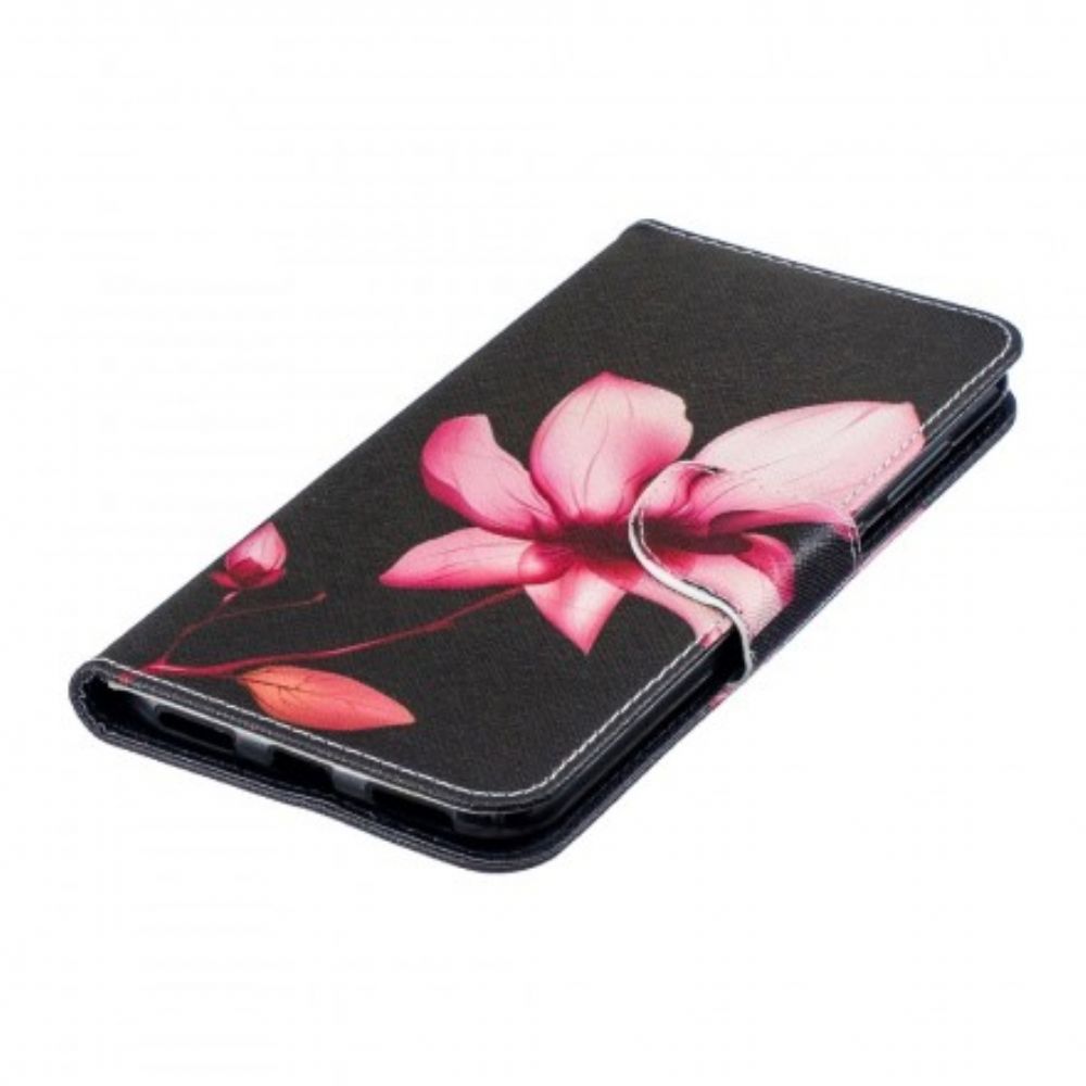 Folio-hoesje voor Huawei Y7 2019 Roze Bloem