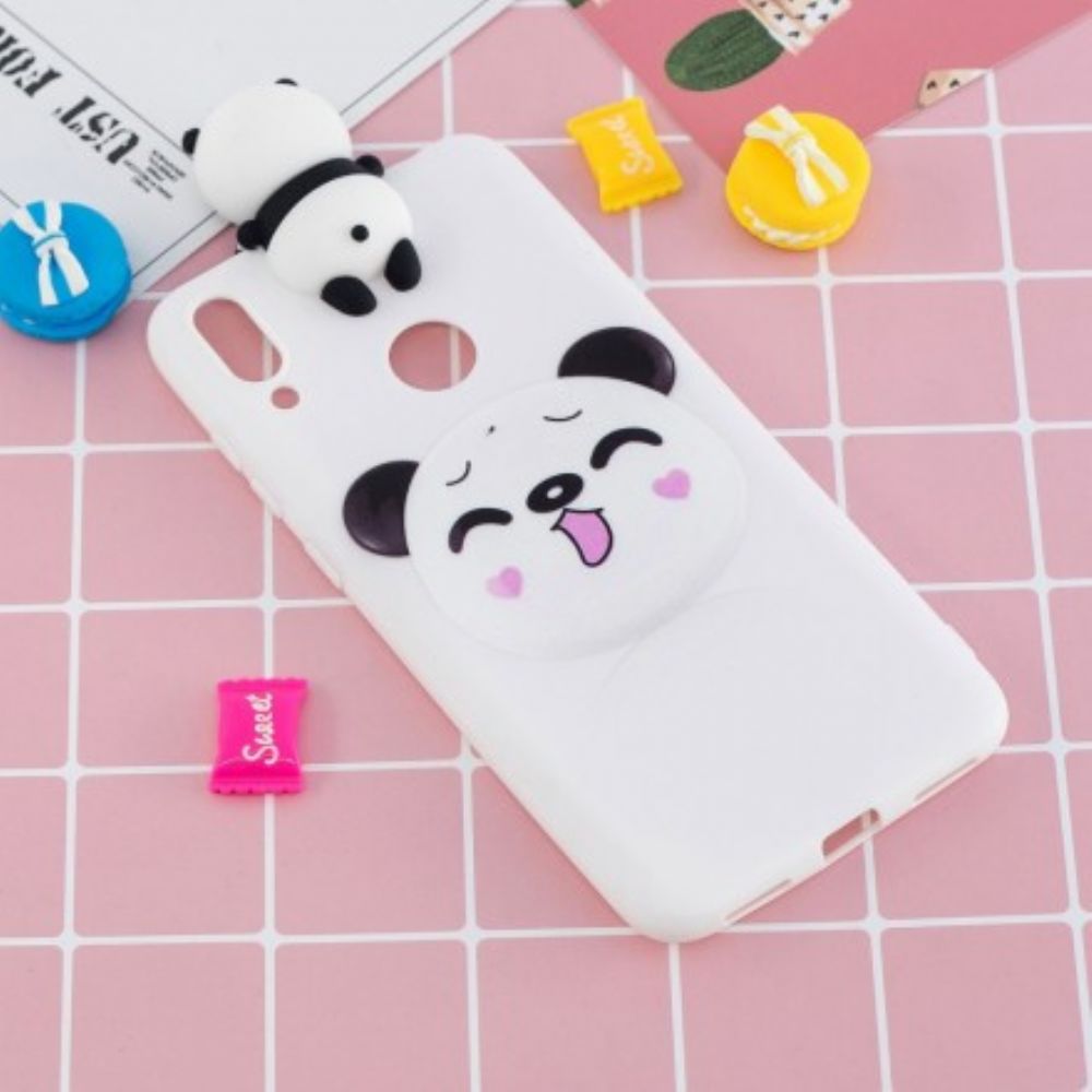 Hoesje voor Huawei Y7 2019 Grappige Panda 3d