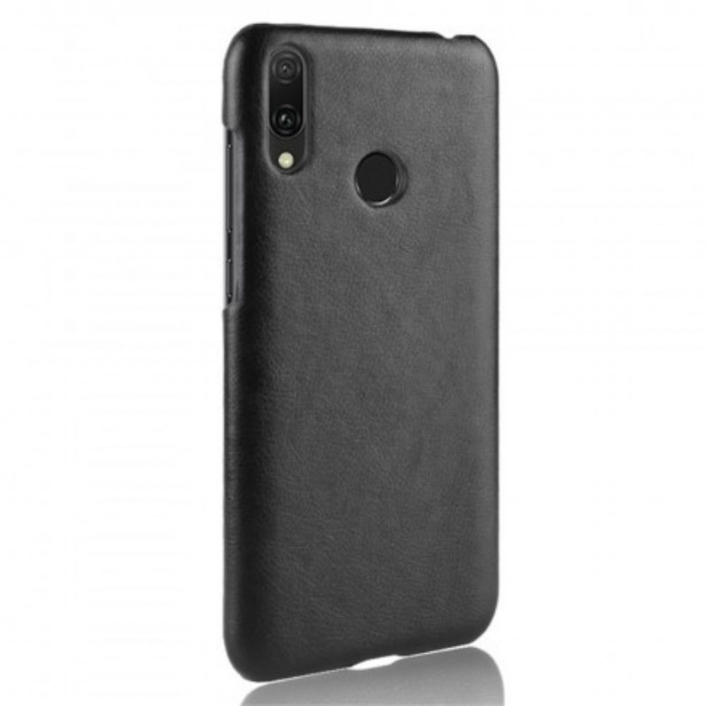 Hoesje voor Huawei Y7 2019 Prestaties Litchi Leder Effect