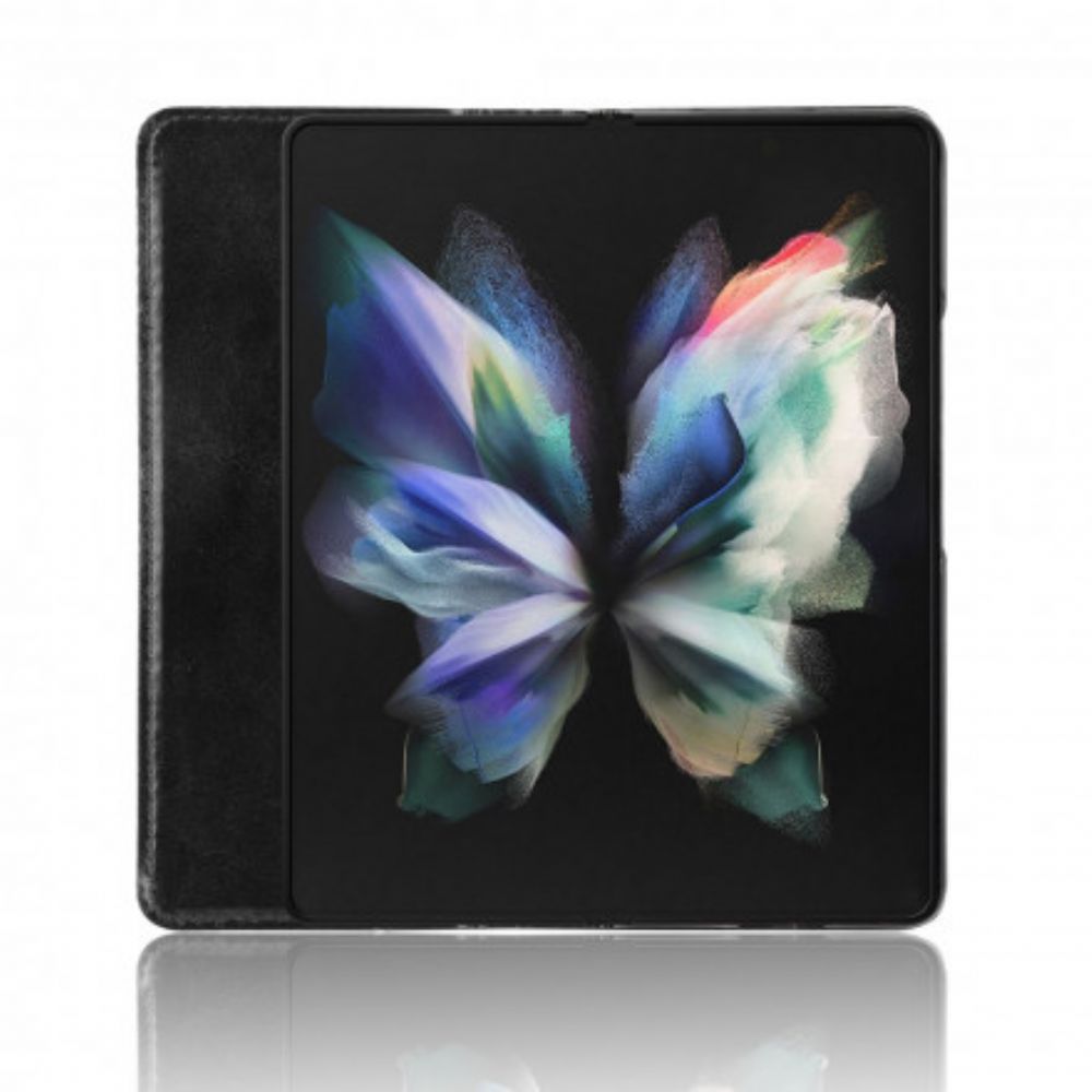 Bescherming Hoesje voor Samsung Galaxy Z Fold 3 5G Folio-hoesje Gestileerd Leereffect