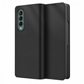 Bescherming Hoesje voor Samsung Galaxy Z Fold 3 5G Folio-hoesje Skin-touch Splitleer