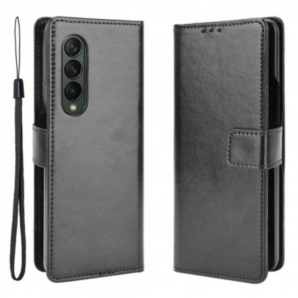 Flip Case voor Samsung Galaxy Z Fold 3 5G Flitsachtig Kunstleer