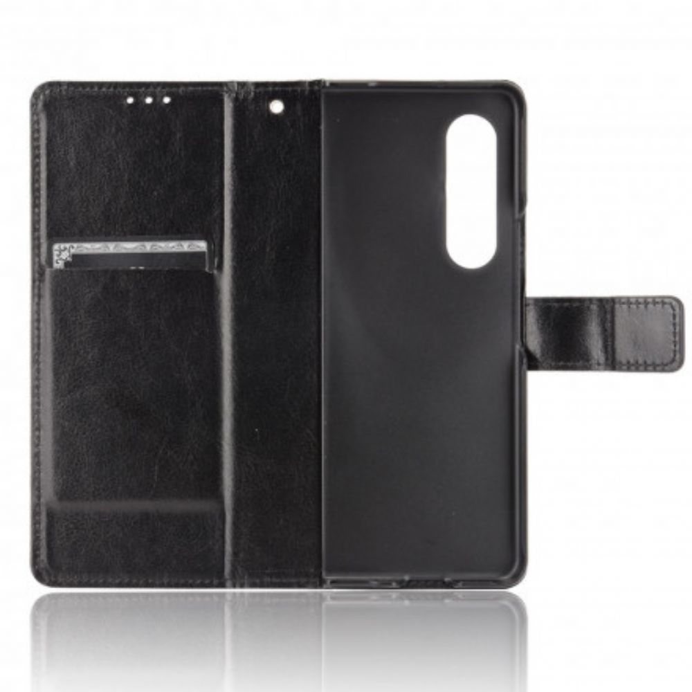 Flip Case voor Samsung Galaxy Z Fold 3 5G Flitsachtig Kunstleer