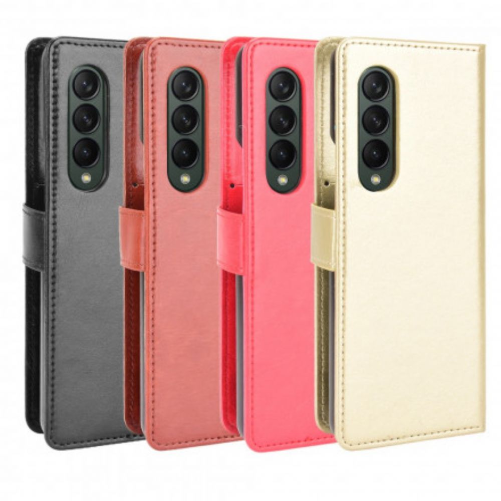 Flip Case voor Samsung Galaxy Z Fold 3 5G Flitsachtig Kunstleer