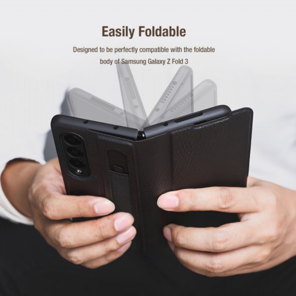 Flip Case voor Samsung Galaxy Z Fold 3 5G Kunstleer Nillkin