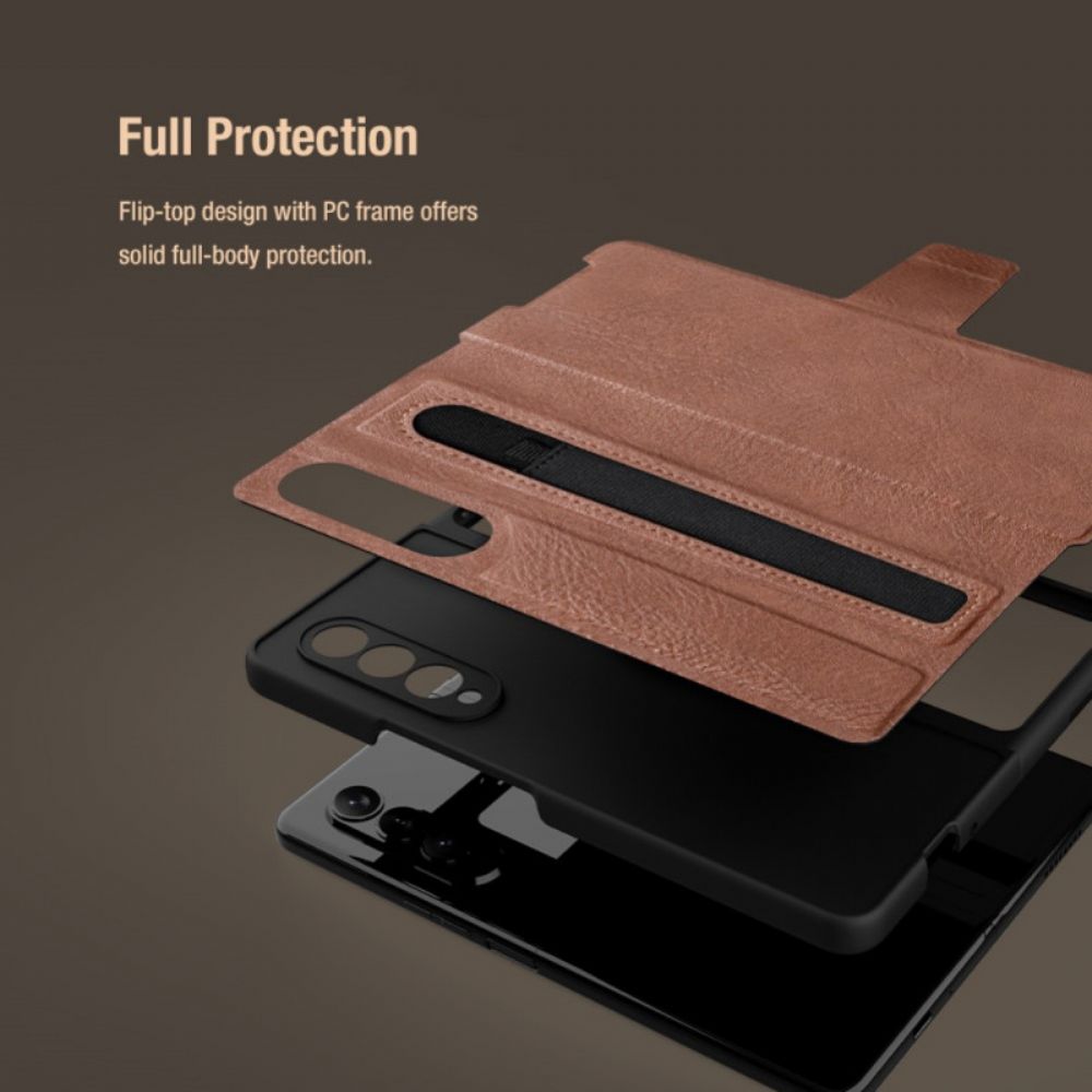 Flip Case voor Samsung Galaxy Z Fold 3 5G Kunstleer Nillkin