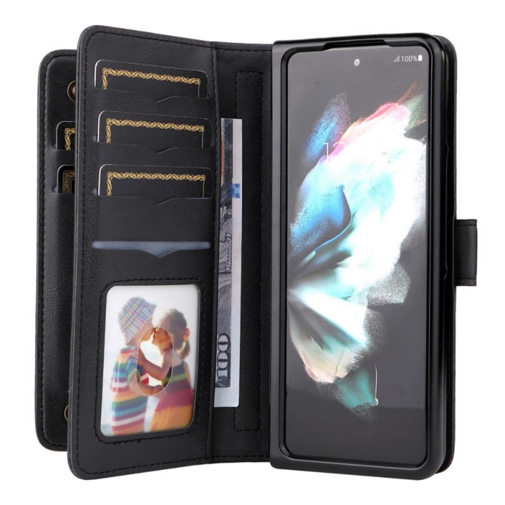 Flip Case voor Samsung Galaxy Z Fold 3 5G Multifunctionele Zakelijke Portemonnee