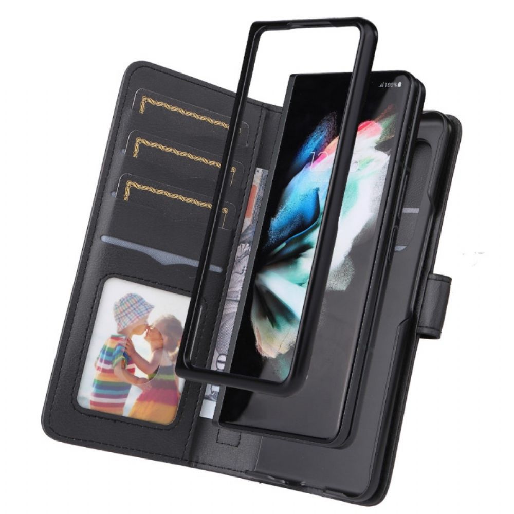 Flip Case voor Samsung Galaxy Z Fold 3 5G Multifunctionele Zakelijke Portemonnee