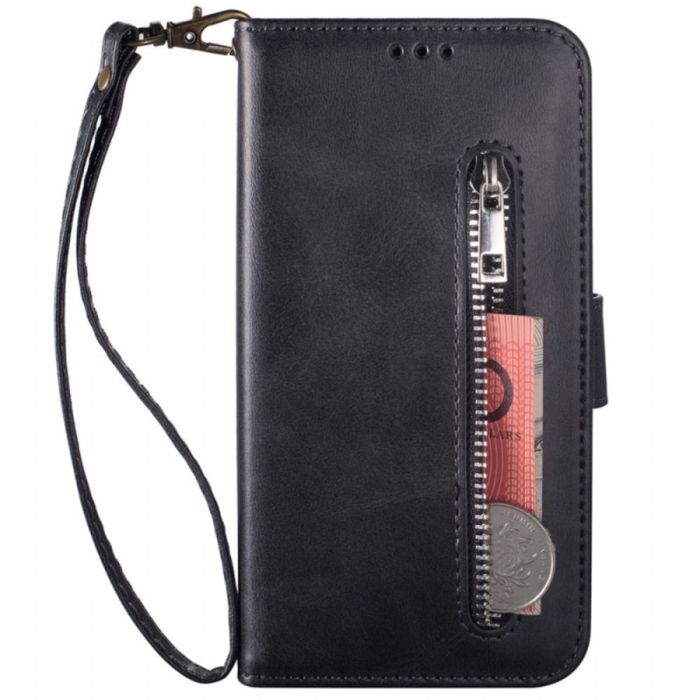 Flip Case voor Samsung Galaxy Z Fold 3 5G Portemonnee Met Lanyard