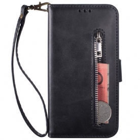 Flip Case voor Samsung Galaxy Z Fold 3 5G Portemonnee Met Lanyard