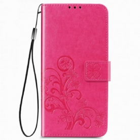 Folio-hoesje voor Samsung Galaxy Z Fold 3 5G Bloemen Ontwerp Met Lanyard