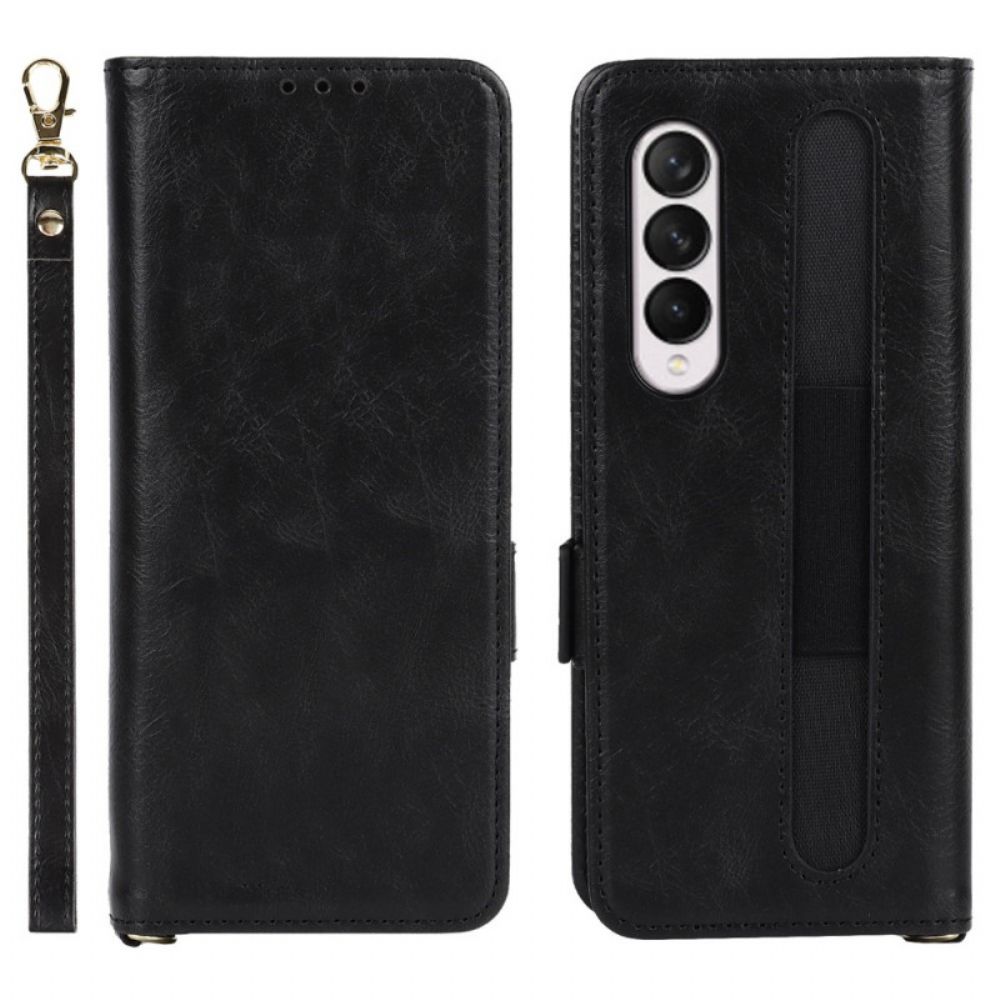 Folio-hoesje voor Samsung Galaxy Z Fold 3 5G Flip Case Penhouder Met Dubbele Klep