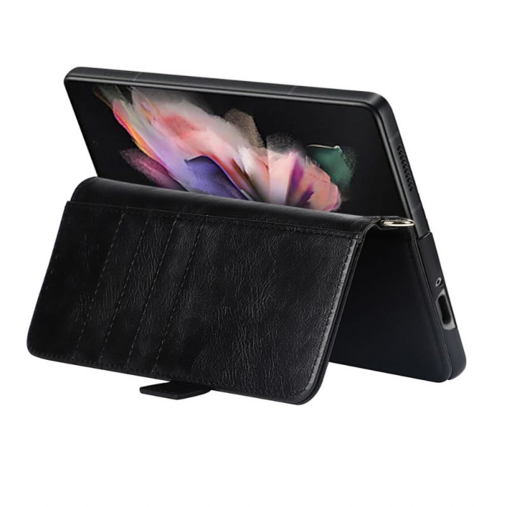 Folio-hoesje voor Samsung Galaxy Z Fold 3 5G Flip Case Penhouder Met Dubbele Klep