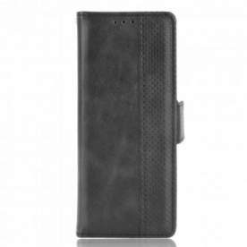 Folio-hoesje voor Samsung Galaxy Z Fold 3 5G Gestileerd Leereffect