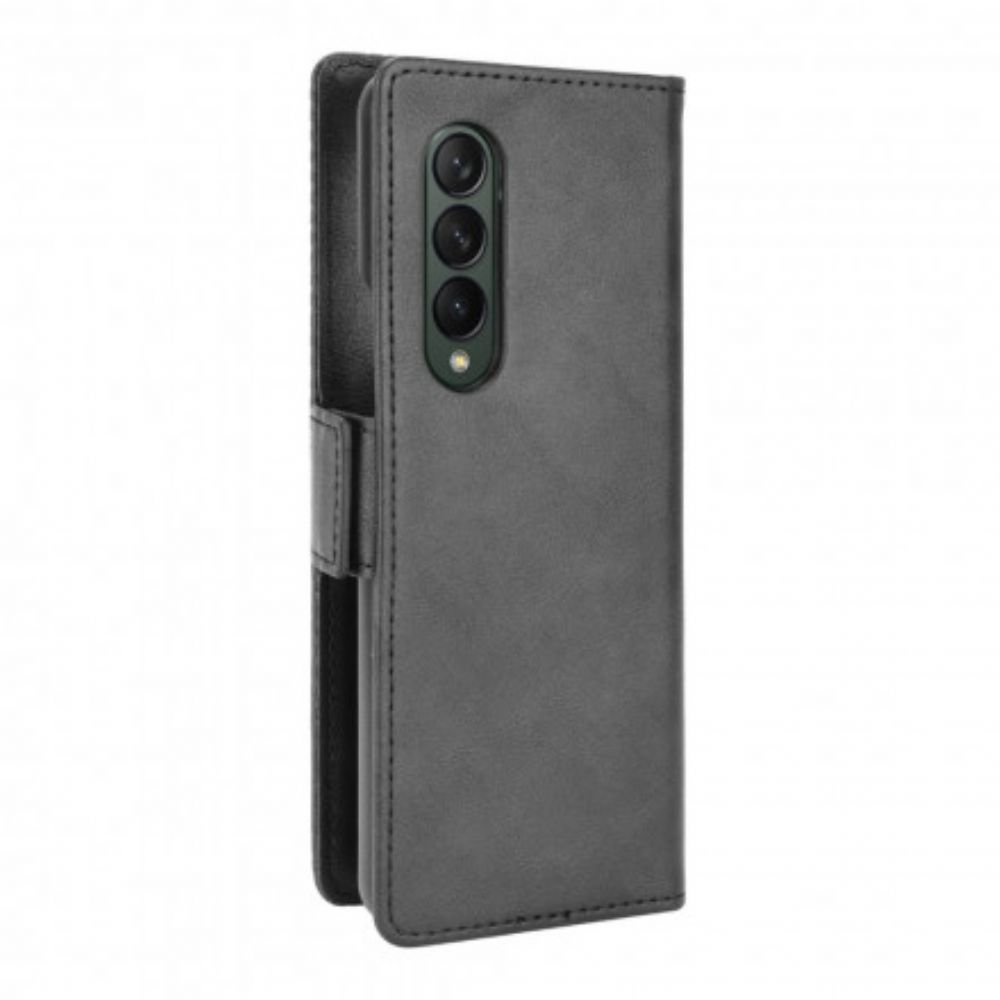 Folio-hoesje voor Samsung Galaxy Z Fold 3 5G Gestileerd Leereffect