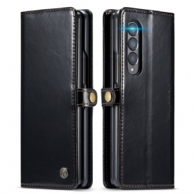 Folio-hoesje voor Samsung Galaxy Z Fold 3 5G Lakleereffect Caseme