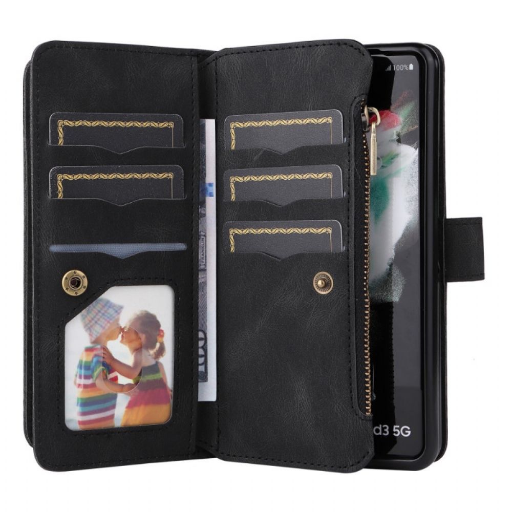 Folio-hoesje voor Samsung Galaxy Z Fold 3 5G Multifunctionele Kaarthouder