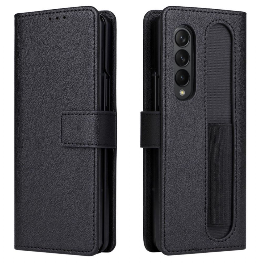 Folio-hoesje voor Samsung Galaxy Z Fold 3 5G Vintage Lederen Stijl