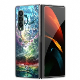 Hoesje voor Samsung Galaxy Z Fold 3 5G Artistieke Natuur