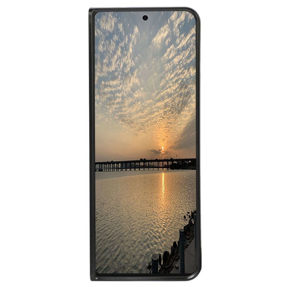 Hoesje voor Samsung Galaxy Z Fold 3 5G Echt Designer Leer