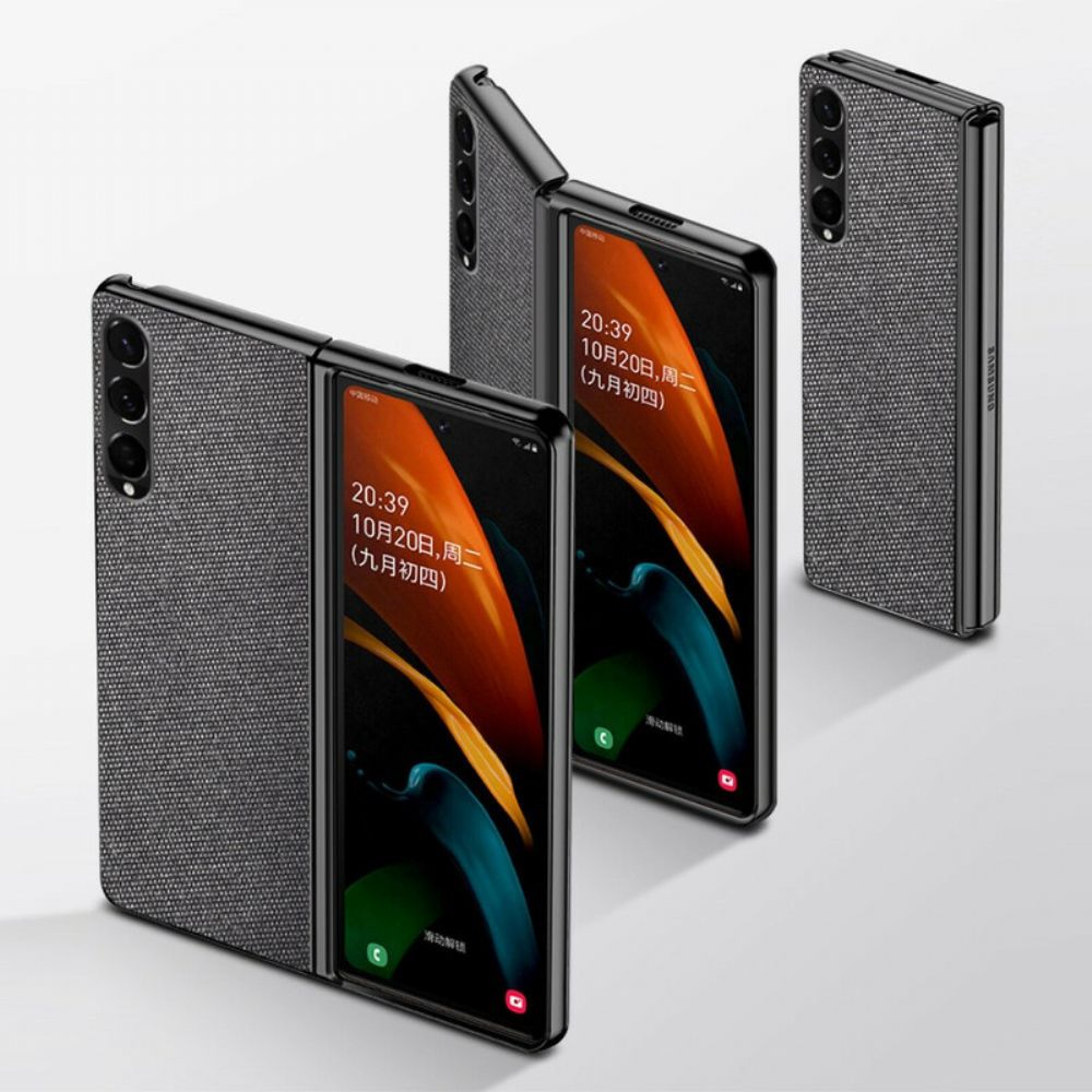 Hoesje voor Samsung Galaxy Z Fold 3 5G Gestructureerd Leereffect