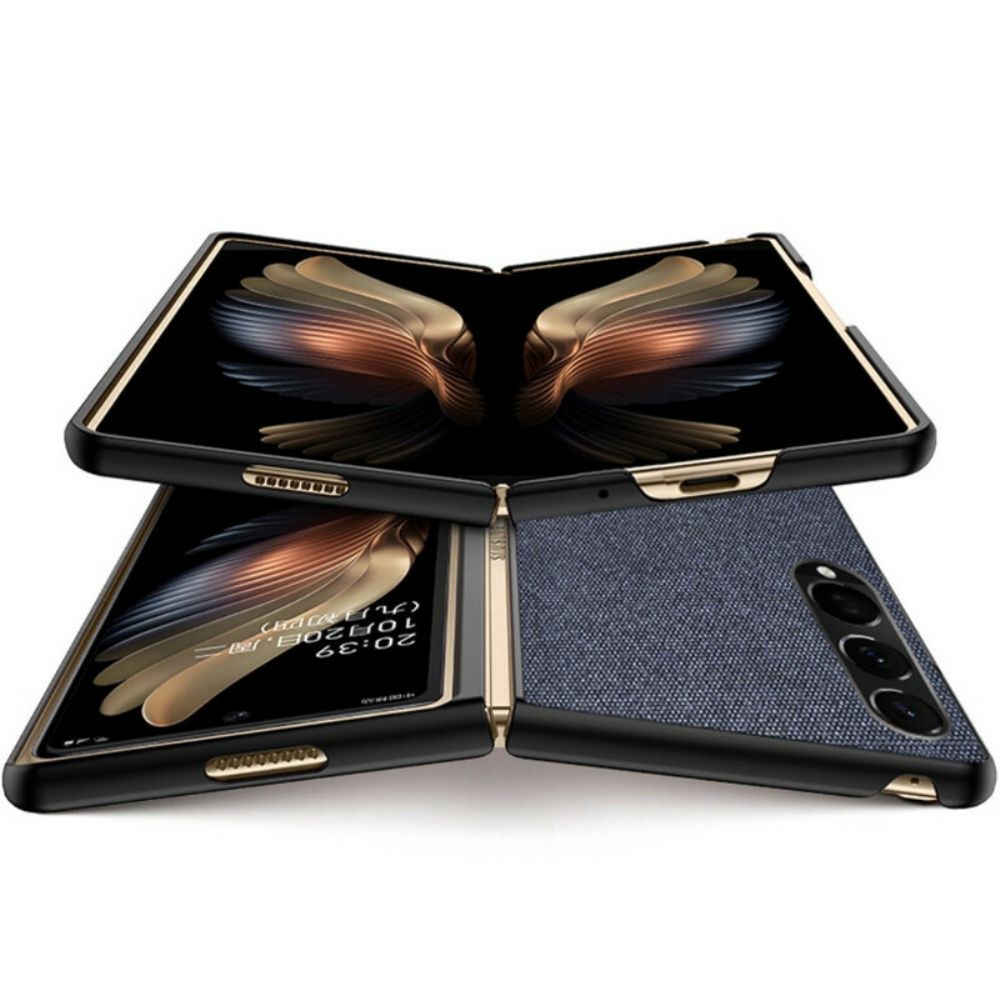 Hoesje voor Samsung Galaxy Z Fold 3 5G Gestructureerd Leereffect