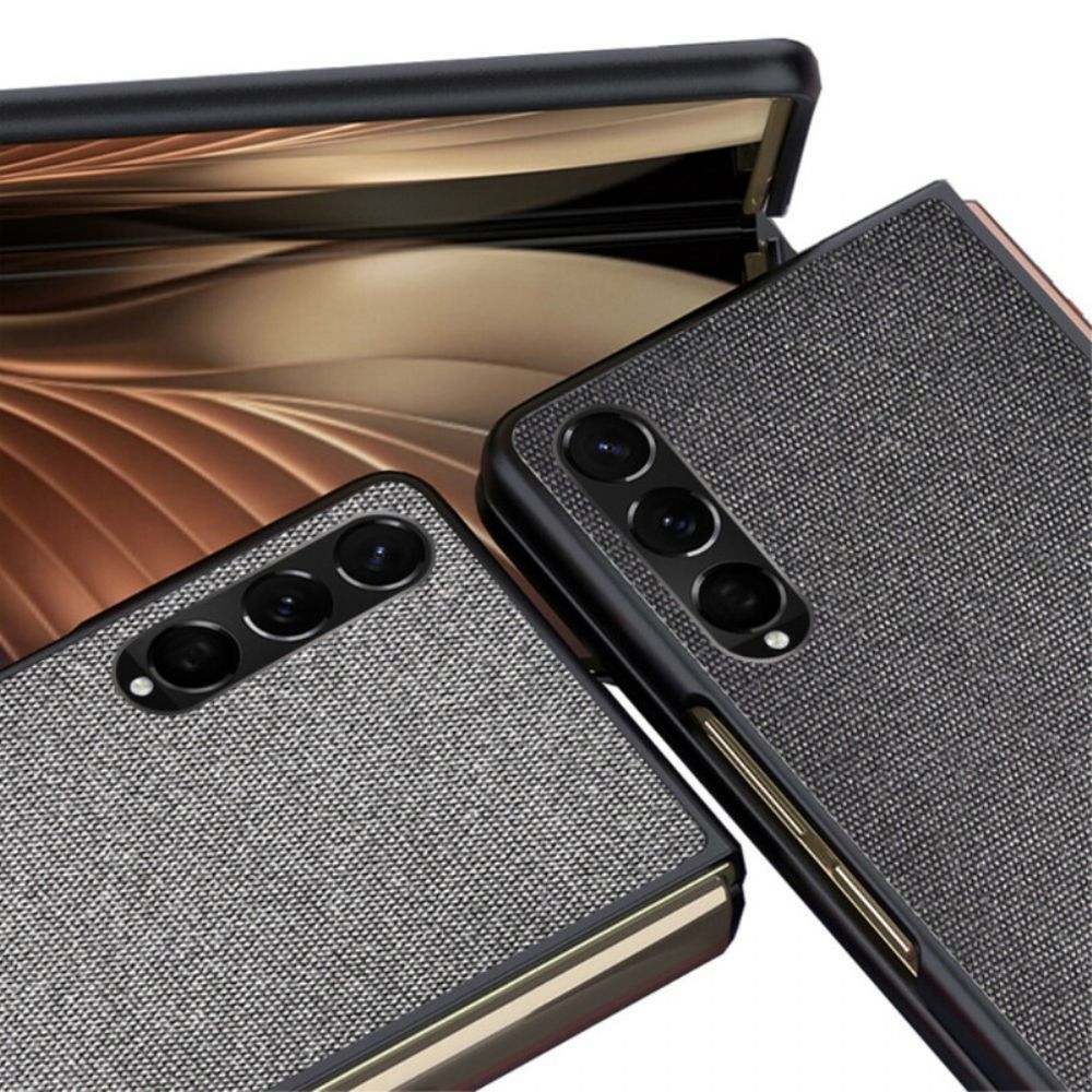 Hoesje voor Samsung Galaxy Z Fold 3 5G Gestructureerd Leereffect