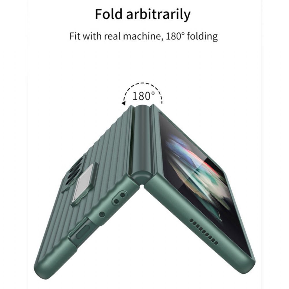 Hoesje voor Samsung Galaxy Z Fold 3 5G Gestructureerde Achterkant En Schermbeschermer Gkk