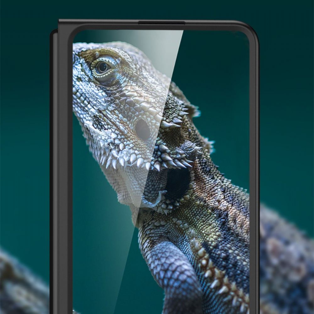 Hoesje voor Samsung Galaxy Z Fold 3 5G Gestructureerde Achterkant En Schermbeschermer Gkk