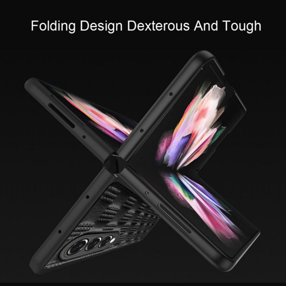 Hoesje voor Samsung Galaxy Z Fold 3 5G Gewatteerde Stijl